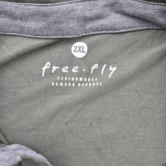 Free Fly Polo Shirt Mens 2XL Green Performance Bamboo Apparel - Picture 6 of 8